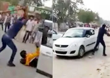 Arabayı parçalayıp içindekileri dövdüler!