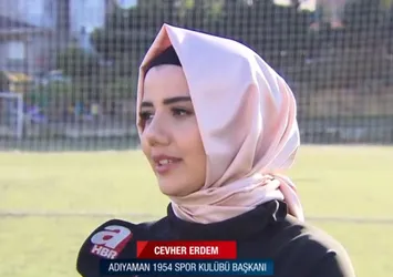 Şampiyon olan ilk kadın başkan Cevher Erdem A Haber’de: Adıyaman taraftarına armağan olsun