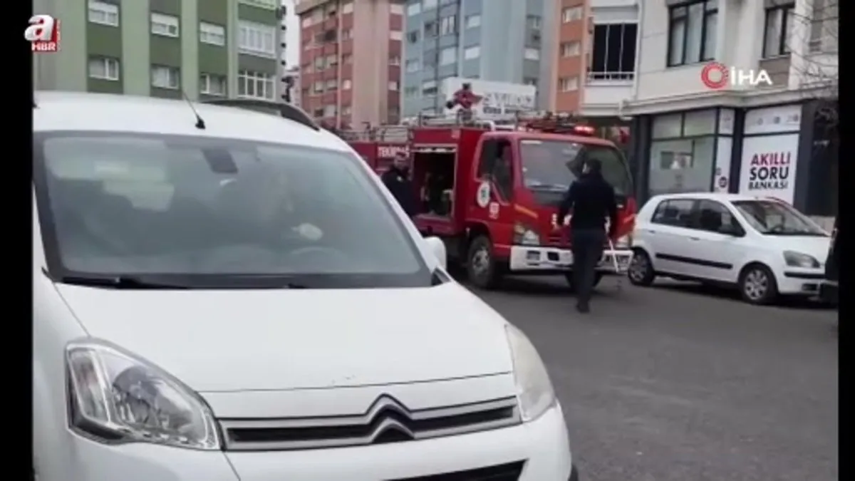 Tekirdağ'da sıkışan kedi için zamana karşı yarış