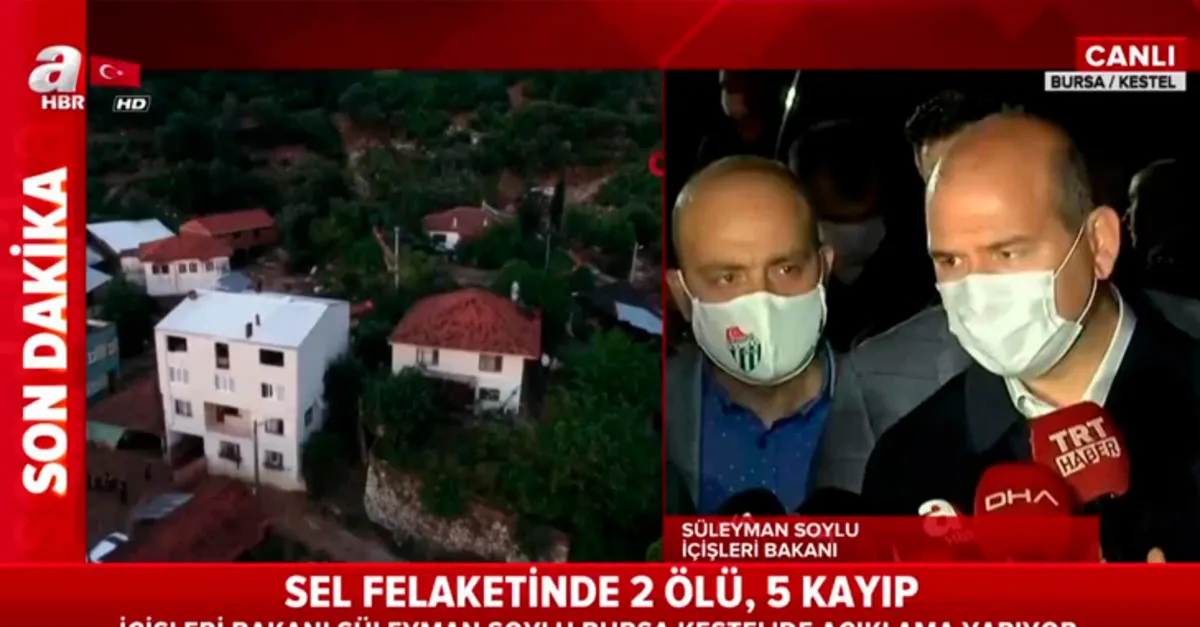 Süleyman Soylu Bursa'daki sel bölgesinde