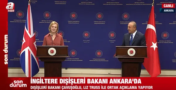 Son dakika: Dışişleri Bakanı Mevlüt Çavuşoğlu ve İngiliz mevkidaşı Liz Truss'tan önemli açıklamalar - 3