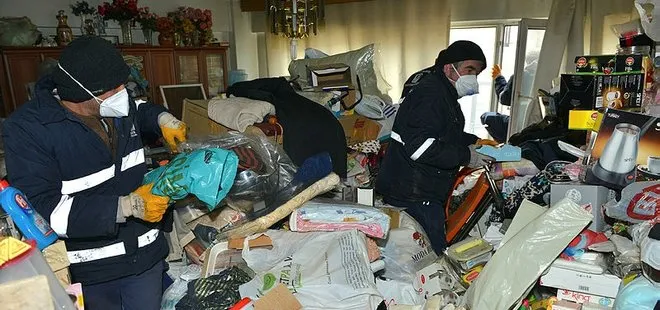 Bursa’da yaşlı kadının evinden 13 ton çöp çıktı