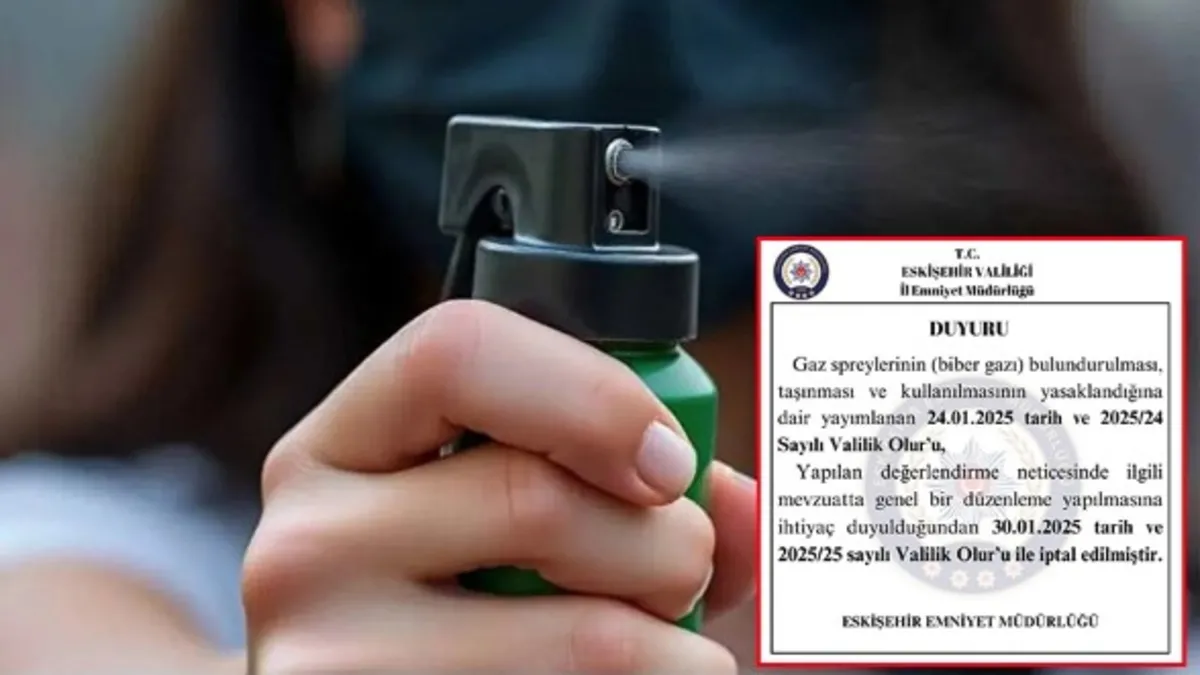 Eskişehir'de biber gazı yasağı geri çekildi!