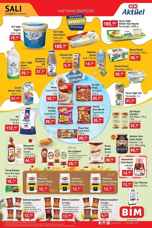 26 Eylül BİM aktüel ürünler kataloğu yayınladı: İndirimde bu hafta beyaz peynir, çay, meyve suyu, yoğur, tost peyniri, un, süt, zeytin, omo, bebek bezi, yumuşatıcı, yer alıyor - 8