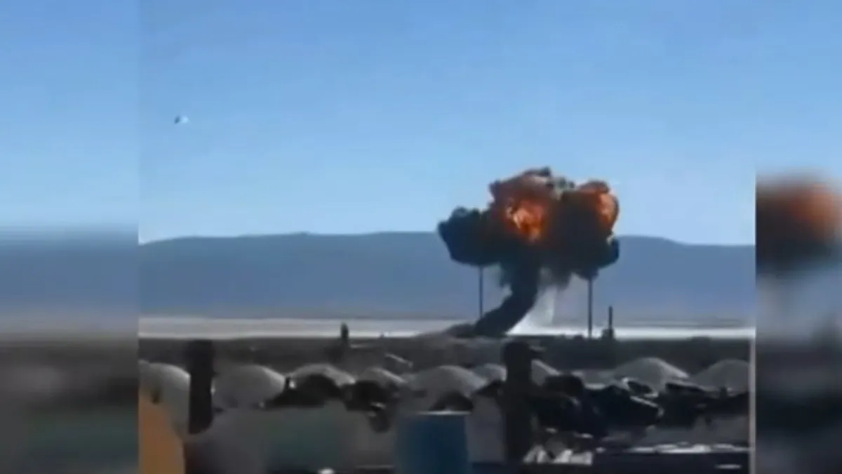 ABD'de F-16 düştü! Sıcak görüntüler A Haber'de