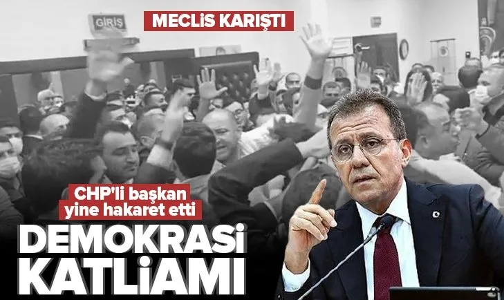Son dakika: Meclis’te demokrasi katliamı! CHP’li başkan Vahap Seçer yine hakaret etti: Buranın horozu sen misin!