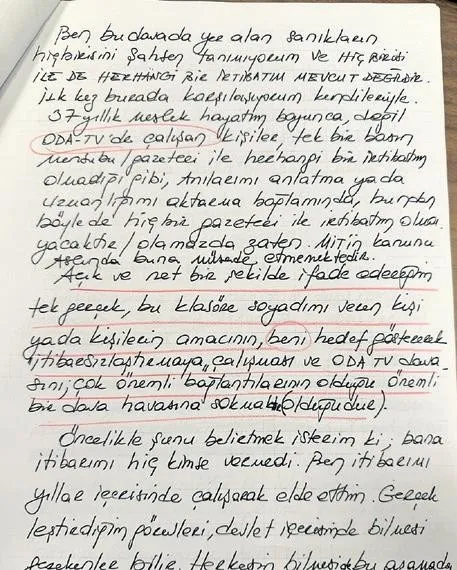 MİT'in Asya Bölge Başmüşaviri Kaşif Kozinoğlu’nun ölümünden hemen önce hazırladığı savunma notları
