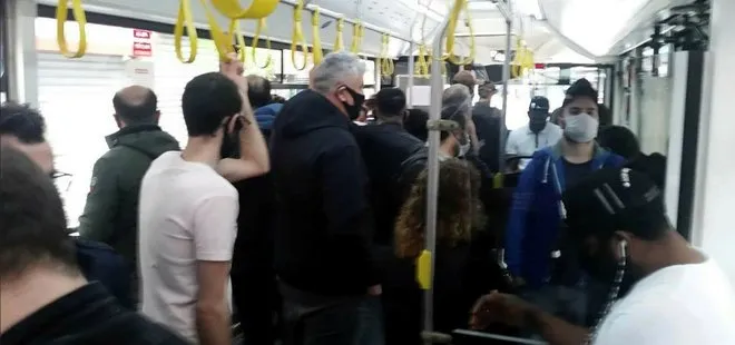 İETT otobüsünde skandal görüntüler! CHP’li İBB tedbirleri ihlal etmeye devam ediyor