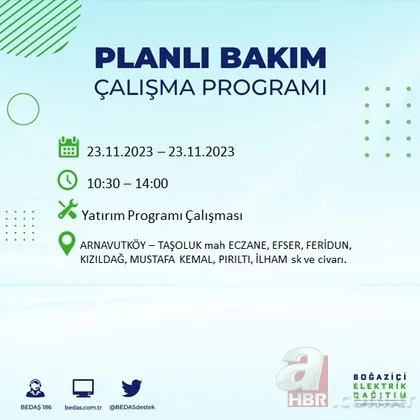 İstanbul’da 22 ilçede elektrik kesintisi! O bölgelerde yaşayanlar dikkat! Gece saatlerinde başlıyor...