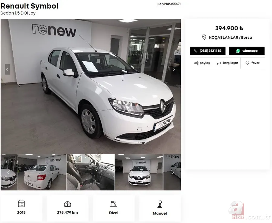 500 bin TL'si olana garantili ikinci el araç! Hyundai, Fiat, Peugeot, Renault, Ford, Citroen, Volkswagen mollerinin fiyatı ne kadar? 21