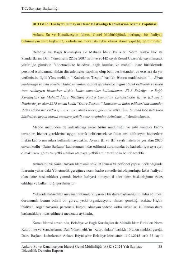 Ankara’da hayali başkanlıklara sınırsız kaynak: ASKİ’de skandal