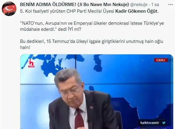 CHP’li Kadir Gökmen Öğüt’ten darbe çağrısı! Türkiye’ye müdahale edemediği için NATO’yu eleştirdi