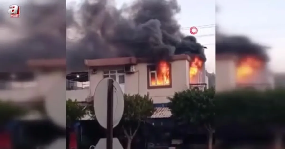 Müstakil ev alevlere teslim oldu