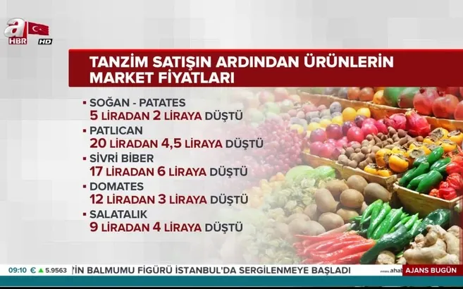 Tanzim satış market fiyatlarını düşürdü