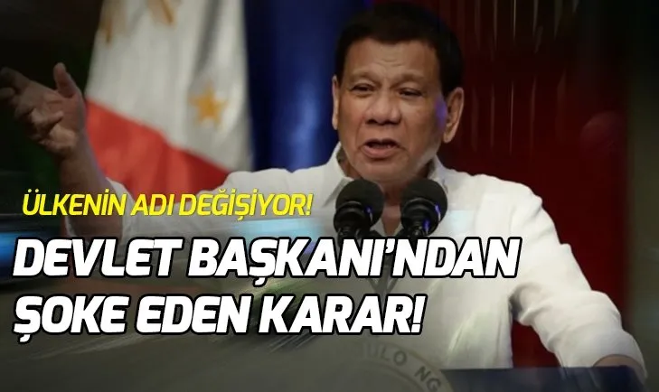 Devlet Başkanı açıkladı! Ülkenin adı değişiyor