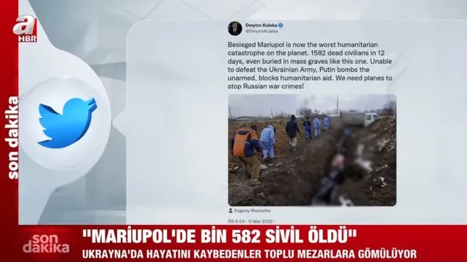Mariupol’de 1.582 sivil öldü! Hayatını kaybedenler toplu mezarlara gömülüyor