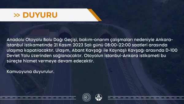 kgm-saat-vererek-duyurdu-ankara-istanbul-istikameti-yarin-ulasima-kapanacak-1700515243287.jpg KGM saat vererek duyurdu: Ankara-İstanbul istikameti yarın ulaşıma kapanacak - 1
