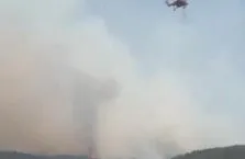 A Haber ekipleri yangın gölgesinde