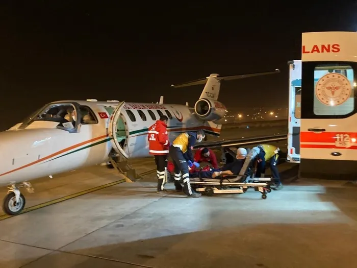 Kayseri'de nefes alamayan hastanın imdadına uçak ambulans yetişti - 2