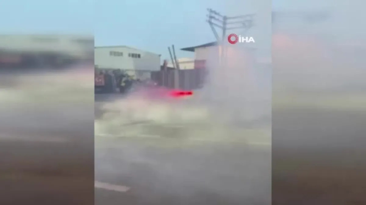 Bursa’da cadde üzerinde drift kamerada