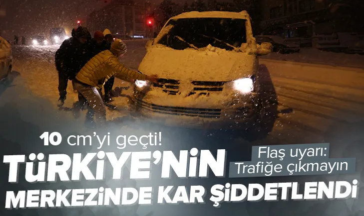 Türkiye’nin merkezinde kar şiddetlendi