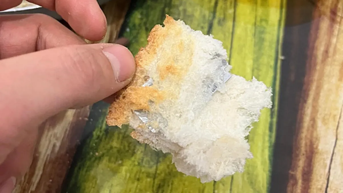 Ekmeğin içinden çıkan şoke etti!