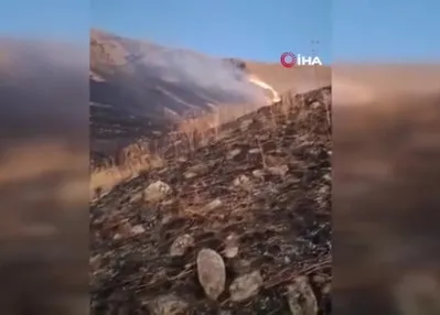 Oltu’da örtü yangını korkuttu