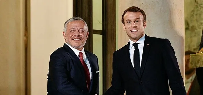 Ürdün Kralı Fransa’da Macron ile görüştü