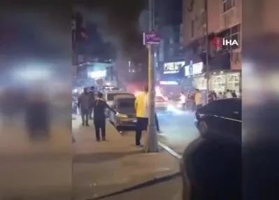 Şampiyonluk kutlamalarında araç alev aldı