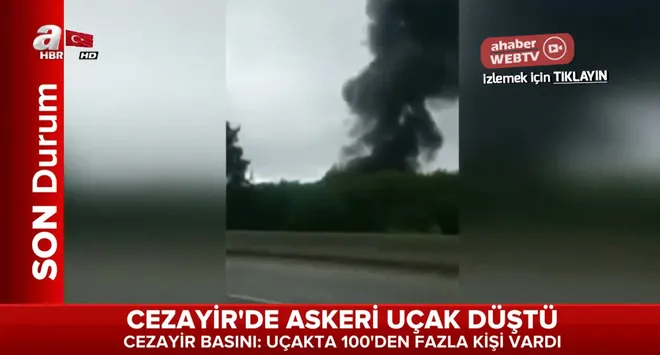 Cezayir’de askeri uçak düştü - 1