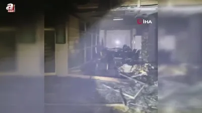 İş merkezinde korkutan yangın