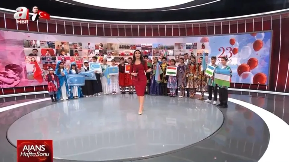 Dünya çocukları A Haber’de buluştu! 6 ülkeden 24 çocuk A Haber stüdyosunda