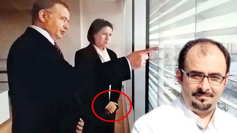 meral aksener in feto karsisinda el