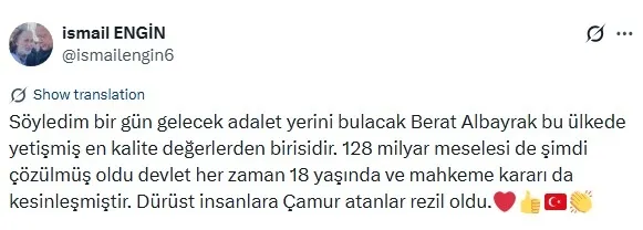 İsmail Engin (Fotoğraf - X platformu - ekran görüntüsü)