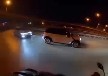 Kadıköy’deki zincirleme kaza kask kamerasında