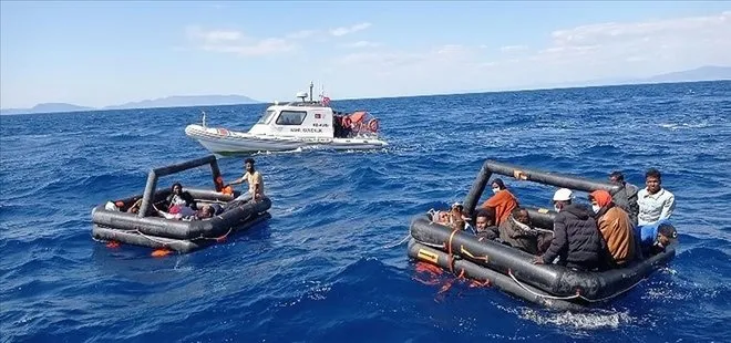 Yunanistan göçmenleri ölüme itti! Türk Sahil Güvenliği kurtardı