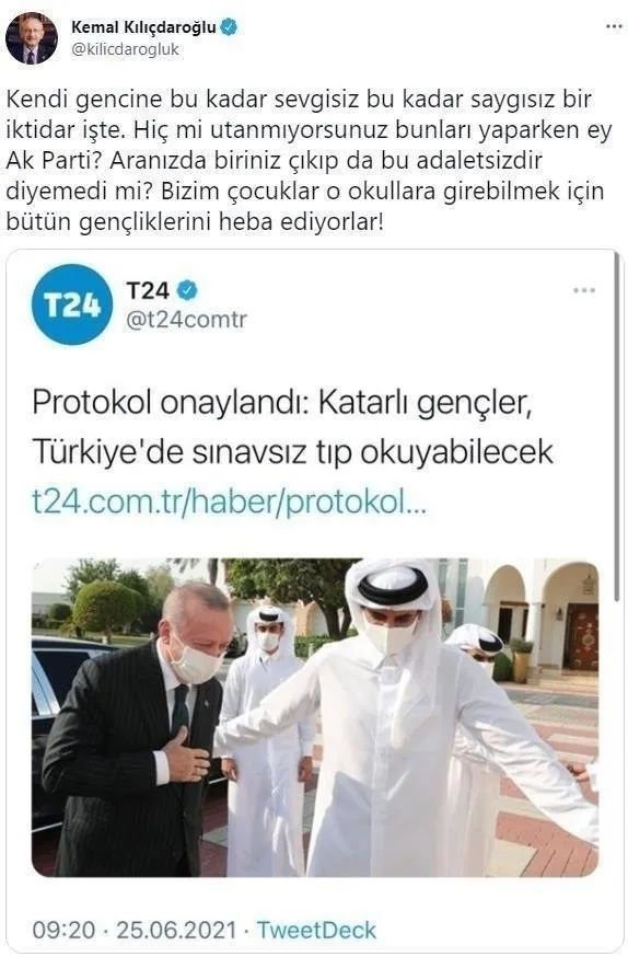1624898220537.jpg CHP'den Katar yalanı sonrasında YKS için yeni provokasyon! Faik Öztrak: Acaba kontenjanları boş bırakarak Katarlılara yer mi açmaya çalışılıyor? - 3