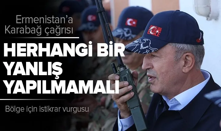 Son dakika: Milli Savunma Bakanı Hulusi Akar’dan flaş Ermenistan açıklaması