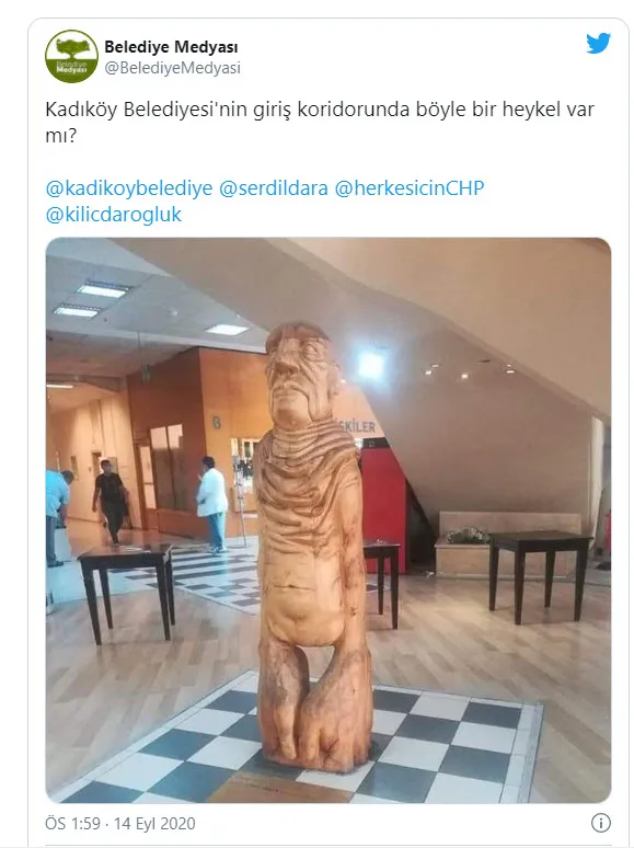 Kadıköy Belediyesi’nde heykel skandalı! FETÖ elebaşı Gülen’e benzerliği ile tepki topladı