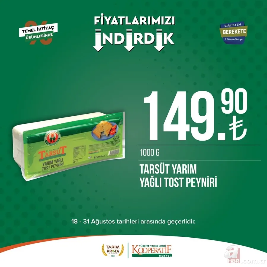 Yeni ürünleri görenler kapıda kuyruk oldu! Tarım Kredi Market listeyi güncellendi! 30'lu yumurta 68.50, Tereyağı 89.90, 40'lı tuvalet kağıdı 168.90 TL... 23