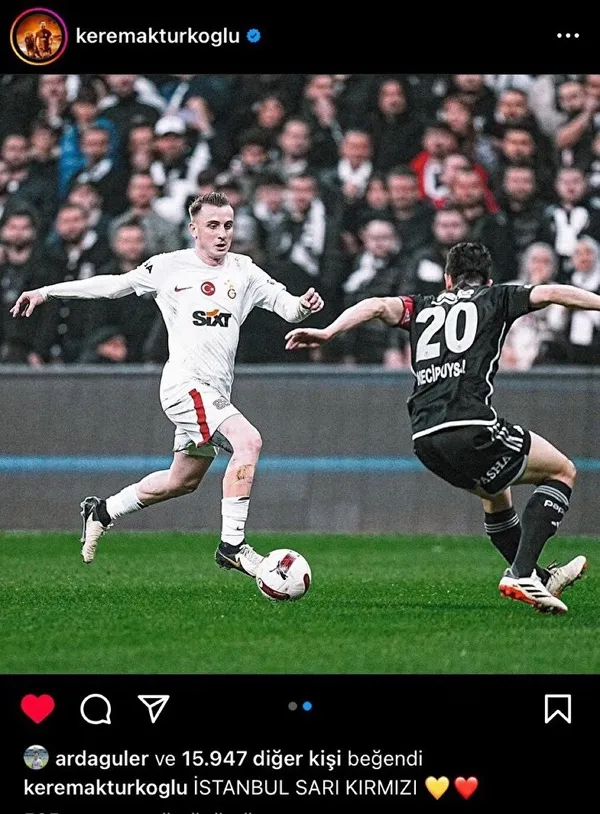 1709501196575.jpg Beşiktaş - Galatasaray derbisinin ardından Arda Güler krizi! Dikkat çeken beğeni: İstanbul sarı kırmızı... - 8