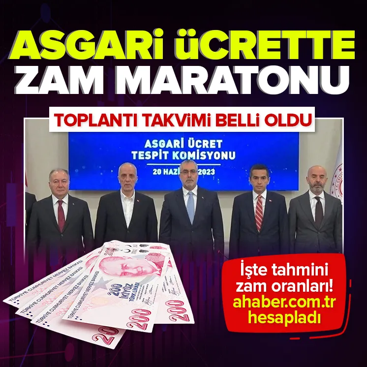 Asgari ücrette takvim belli oldu