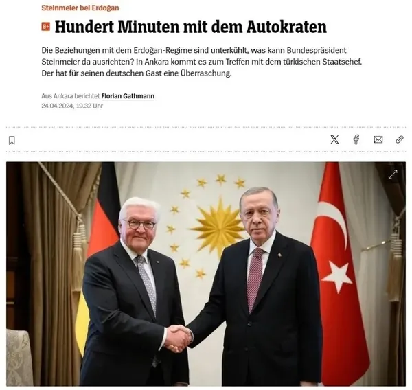 Steinmeier görüşmesinin ardından Alman basınından Başkan Erdoğan sözleri: Daha cesur