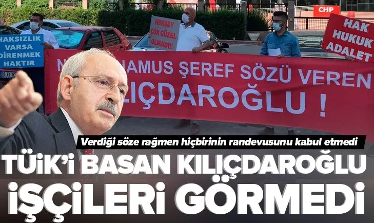 TÜİK’i basan CHP lideri Kemal Kılıçdaroğlu işçileri görmedi!