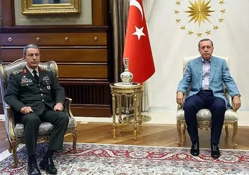 Cumhurbaşkanı Erdoğan Genelkurmay Başkanı Akar'ı kabul etti