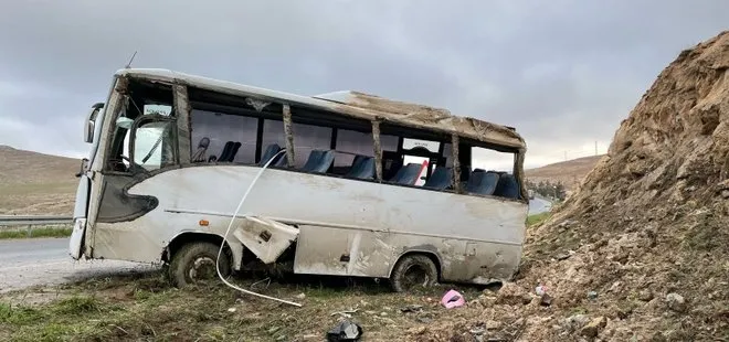 Şanlıurfa’da işçi servisi devrildi: 15 kişi yaralandı
