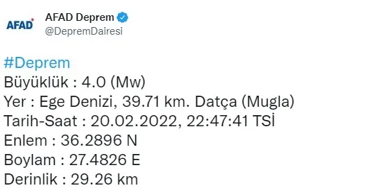Son dakika: Muğla’nın Datça ilçesinde deprem - 1