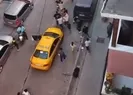 Taksici ve müşterinin kavgası kamerada!