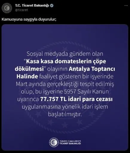 sosyal-medyada-gundem-olmustu-ticaret-bakanligi-o-is-yerine-cezayi-kesti-1681307256767.jpeg Sosyal medyada gündem olmuştu! Ticaret Bakanlığı domatesleri çöpe döken iş yerine cezayı kesti - 1