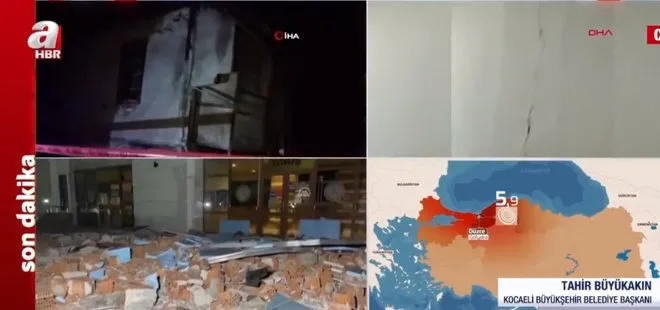Son dakika: Düzce Gölyaka’daki deprem sonrası oluşan hasar! A HABER DEPREM BÖLGESİNDE | Yaşadığı şoku anlattı: Çocuğumun üstüne atladım